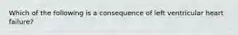 Which of the following is a consequence of left ventricular heart failure?