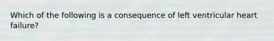 Which of the following is a consequence of left ventricular heart failure?