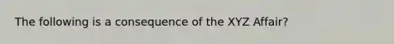 The following is a consequence of the XYZ Affair?