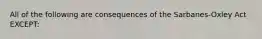 All of the following are consequences of the Sarbanes-Oxley Act EXCEPT: