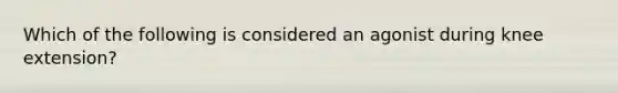 Which of the following is considered an agonist during knee extension?