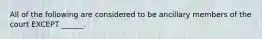 All of the following are considered to be ancillary members of the court EXCEPT ______.