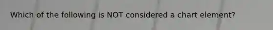 Which of the following is NOT considered a chart element?