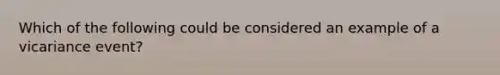 Which of the following could be considered an example of a vicariance event?