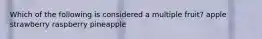 Which of the following is considered a multiple fruit? apple strawberry raspberry pineapple