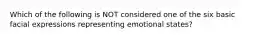 Which of the following is NOT considered one of the six basic facial expressions representing emotional states?