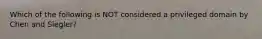 Which of the following is NOT considered a privileged domain by Chen and Siegler?