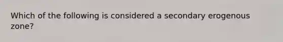 Which of the following is considered a secondary erogenous zone?