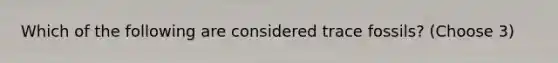Which of the following are considered trace fossils? (Choose 3)