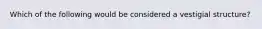 Which of the following would be considered a vestigial structure?