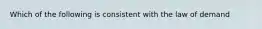 Which of the following is consistent with the law of demand