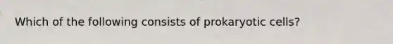 Which of the following consists of prokaryotic cells?