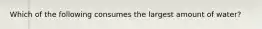 Which of the following consumes the largest amount of water?