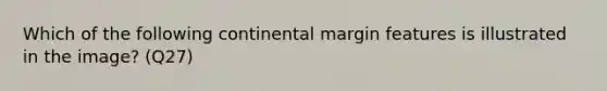 Which of the following continental margin features is illustrated in the image? (Q27)