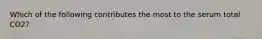 Which of the following contributes the most to the serum total CO2?