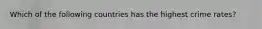 Which of the following countries has the highest crime rates?