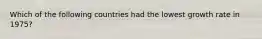 Which of the following countries had the lowest growth rate in 1975?