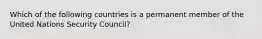 Which of the following countries is a permanent member of the United Nations Security Council?