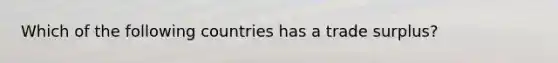 Which of the following countries has a trade surplus?