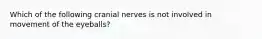 Which of the following cranial nerves is not involved in movement of the eyeballs?