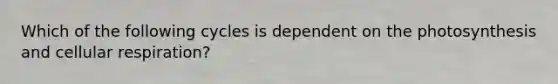 Which of the following cycles is dependent on the photosynthesis and cellular respiration?