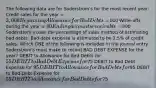 The following data are for Soderstrom's for the most recent year: Credit sales for the year = 3,000 Beginning Allowance for Bad Debts =100 Write-offs during the year = 80 Ending accounts receivable =800 Soderstrom's uses the percentage of sales method of estimating bad debts. Bad debt expense is estimated to be 2.5% of credit sales. Which ONE of the following is included in the journal entry Soderstrom's must make to record BAD DEBT EXPENSE for the year? DEBIT to Allowance for Bad Debts for 55 DEBIT to Bad Debt Expense for75 DEBIT to Bad Debt Expense for 95 DEBIT to Allowance for Bad Debts for95 DEBIT to Bad Debt Expense for 55 DEBIT to Allowance for Bad Debts for75