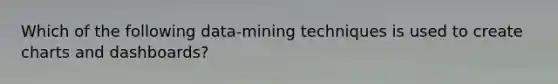 Which of the following​ data-mining techniques is used to create charts and​ dashboards?