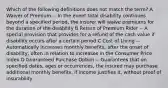 Which of the following definitions does not match the term? A Waiver of Premium -- In the event total disability continues beyond a specified period, the insurer will waive premiums for the duration of the disability B Return of Premium Rider -- A special provision that provides for a refund of the cash value if disability occurs after a certain period C Cost of Living -- Automatically increases monthly benefits, after the onset of disability, often in relation to increases in the Consumer Price Index D Guaranteed Purchase Option -- Guarantees that on specified dates, ages or occurrences, the insured may purchase additional monthly benefits, if income justifies it, without proof of insurability