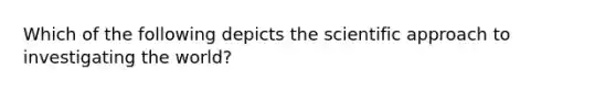 Which of the following depicts the scientific approach to investigating the world?