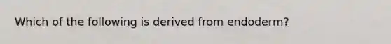 Which of the following is derived from endoderm?