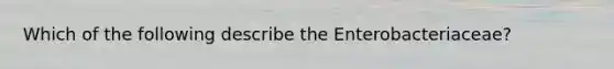 Which of the following describe the Enterobacteriaceae?