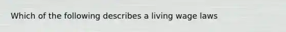 Which of the following describes a living wage laws