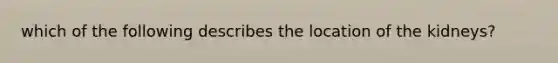 which of the following describes the location of the kidneys?