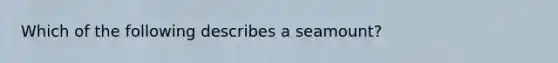 Which of the following describes a seamount?