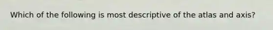 Which of the following is most descriptive of the atlas and axis?