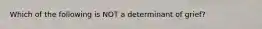 Which of the following is NOT a determinant of grief?