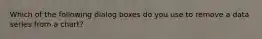 Which of the following dialog boxes do you use to remove a data series from a chart?