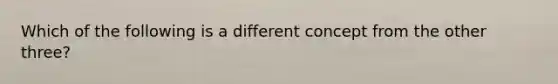 Which of the following is a different concept from the other three?