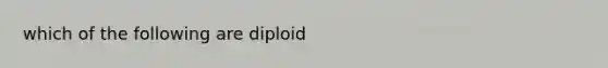 which of the following are diploid