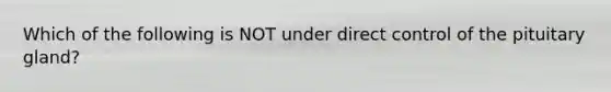 Which of the following is NOT under direct control of the pituitary gland?