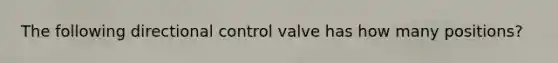 The following directional control valve has how many positions?