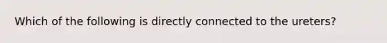 Which of the following is directly connected to the ureters?