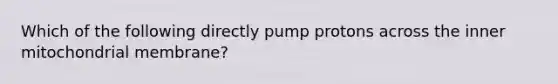 Which of the following directly pump protons across the inner mitochondrial membrane?