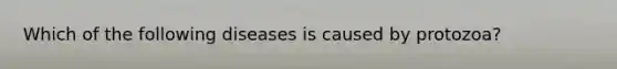 Which of the following diseases is caused by protozoa?