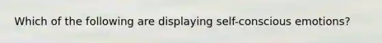 Which of the following are displaying self-conscious emotions?