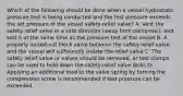 Which of the following should be done when a vessel hydrostatic pressure test is being conducted and the test pressure exceeds the set pressure of the vessel safety-relief valve? A: Vent the safety relief valve in a safe direction (away from personnel), and test it at the same time as the pressure test of the vessel B: A properly locked-out block valve between the safety-relief valve and the vessel will sufficiently isolate the relief valve C: The safety relief valve or valves should be removed, or test clamps can be used to hold down the safety-relief valve disks D: Applying an additional load to the valve spring by turning the compression screw is recommended if test pressure can be exceeded