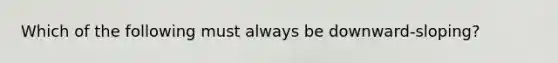 Which of the following must always be downward-sloping?