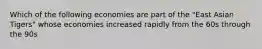 Which of the following economies are part of the "East Asian Tigers" whose economies increased rapidly from the 60s through the 90s