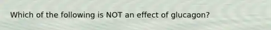 Which of the following is NOT an effect of glucagon?