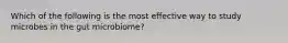 Which of the following is the most effective way to study microbes in the gut microbiome?